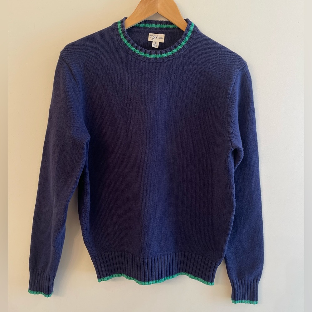 Men’s J. Crew Heritage Cotton Tipped Sweater Size Small